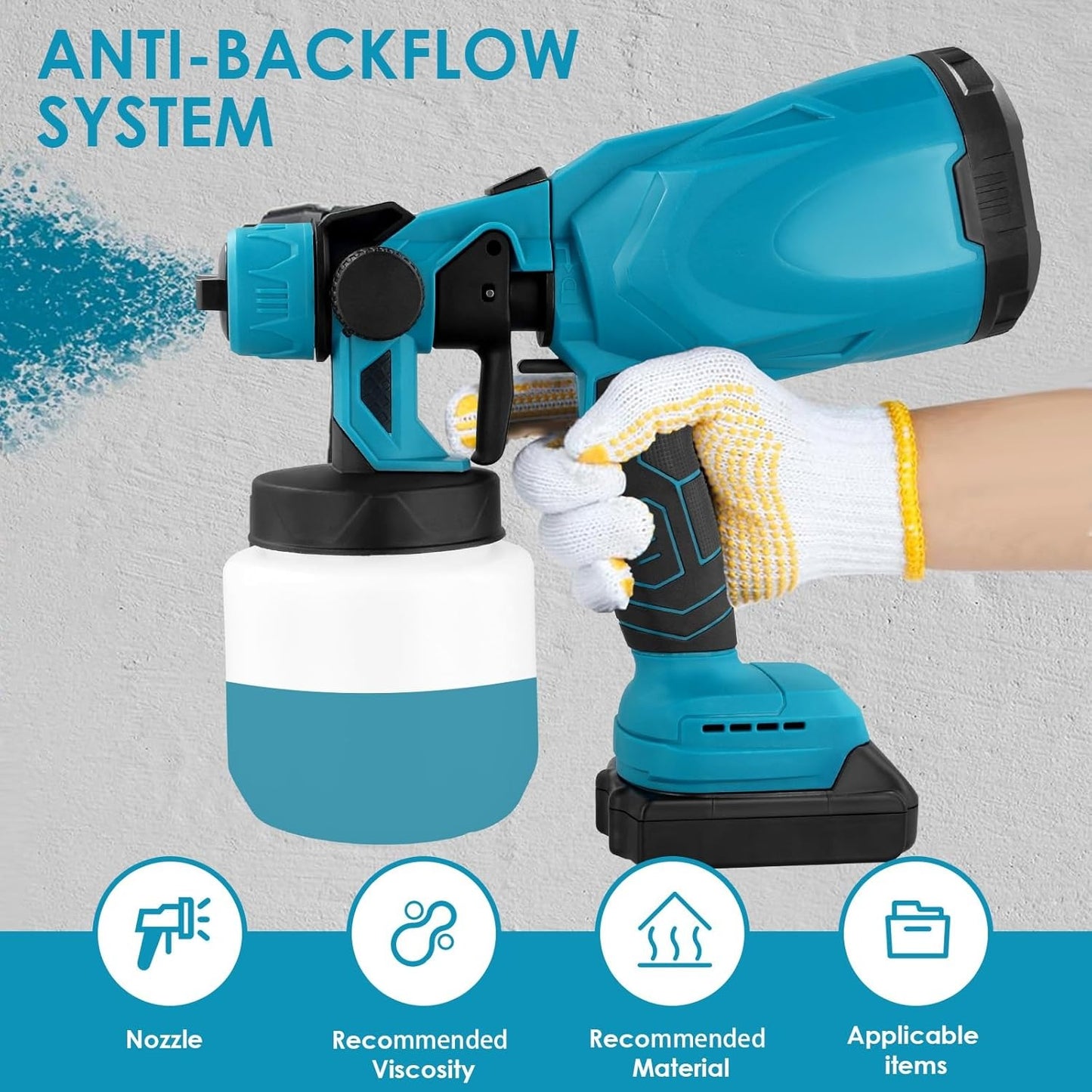 بخاخة الطلاء الكهربائية 18 فولت