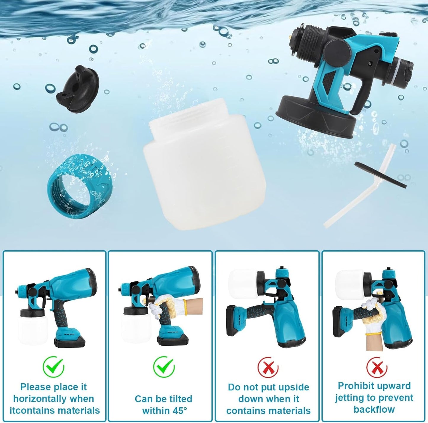 بخاخة الطلاء الكهربائية 18 فولت